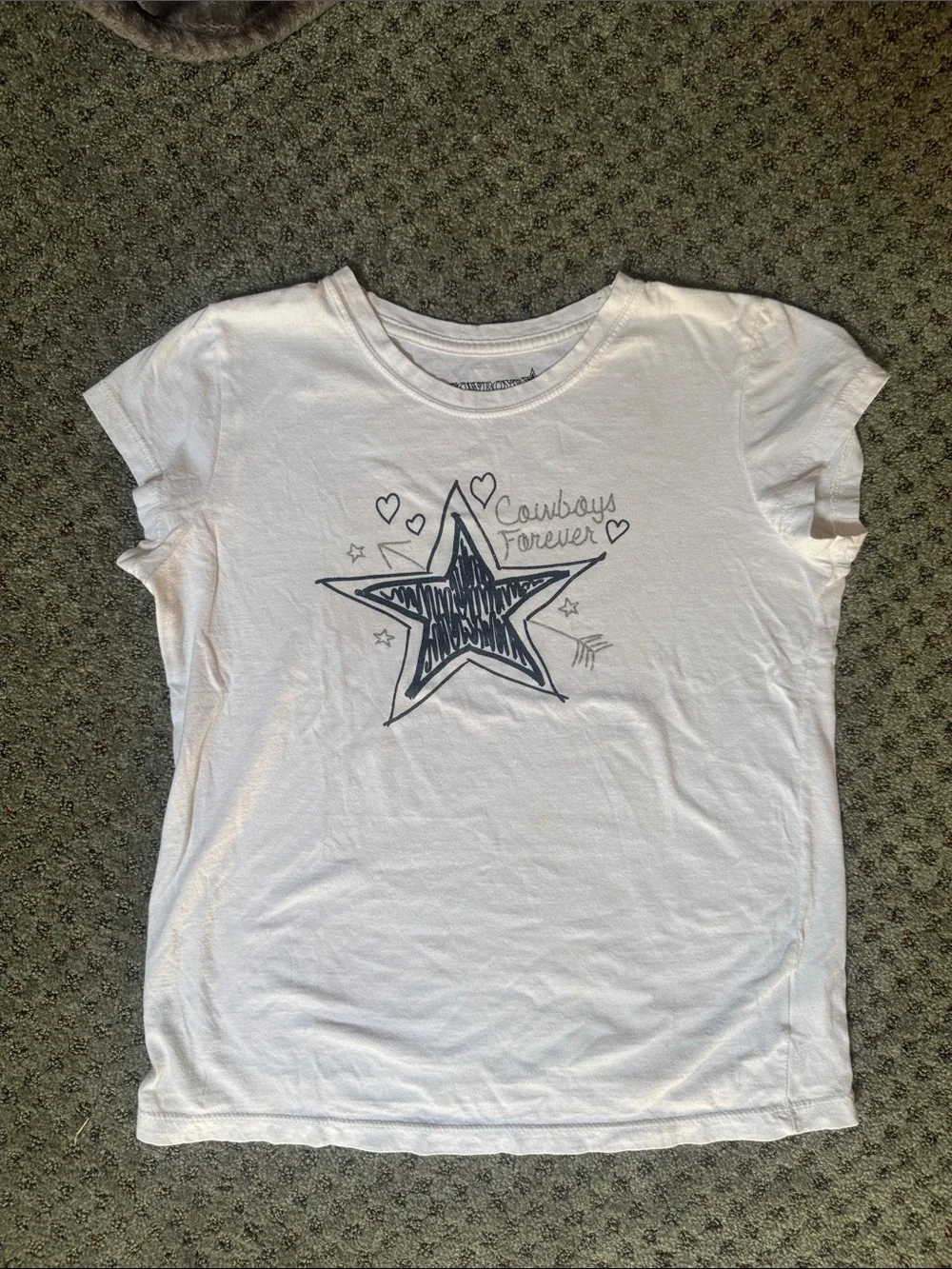 Cowboys Her Style White Tee with Navy Star